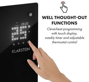 Klarstein Bornholm Curved Ambient, konvektor, 1000/2000 W, čierny