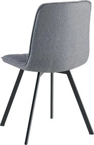 Jedálenský set 6x stolička + stôl Catini LANDON sivá/tm. sivá