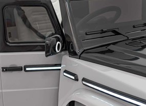 Detské autíčko s elektrickým pohonom 4x4 Mercedes Benz EQG - strieborné