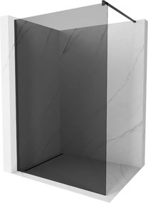 Mexen Kioto sprchová zástena 90x200 cm, 8mm sklo šedé, čierny profil, 800-090-101-70-40
