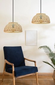 Toolight Toolight, stropné závesné svietidlo 1xE27 APP1628-1CP, prírodná hnedá-čierna, OSW-03613