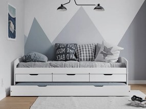 Jednolôžková posteľ 90x200 cm Marcy (biela). Vlastná spoľahlivá doprava až k Vám domov. 1064606