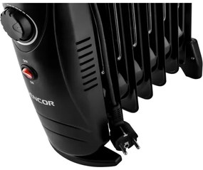 Sencor - Olejový ohrievač so 7 rebrami 700W/230V čierny