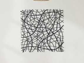 drevko Abstraktný obraz na stenu Prepletance Rozmer obrazu: 32,5 x 32,5 cm, Farba dekorácie: Čierna