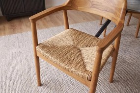 Dizajnová jedálenská stolička Ottoline teak / ratan