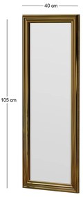 Zrkadlo Smooth Gold 40 x 105 cm
