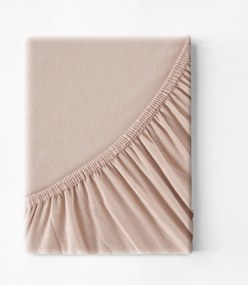 JERSEY PRESTIERADLO 140X200 CM, VÝŠKA 30 CM BÉŽOVÉ