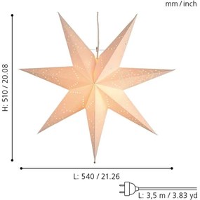 Eglo 410244 - Vianočná dekorácia SENSY 1xE14/25W/230V 54 cm
