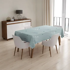 Sablio Obrus Modré a Biele lístky - 90x90 cm