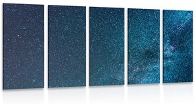 5-dielny obraz nádherná mliečna dráha medzi hviezdami Varianta: 200x100