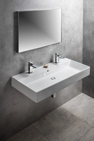 GSI GSI, KUBE X keramické umývadlo 100x47cm, s odkladacími plochami, biela ExtraGlaze, 9451111