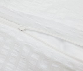 Krepová posteľná bielizeň, biela, štandardná veľkosť