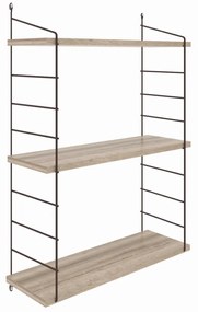 Nástenná polica ARMONI II 72 cm dub san remo/čierna