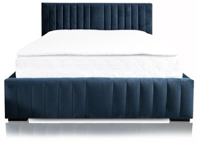 Čalúnená posteľ 160x200 cm Veggie II (modrá). Vlastná spoľahlivá doprava až k Vám domov. 1036141