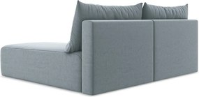 Modrá zamatová rozkladacia/s úložným priestorom rohová pohovka (pravý roh/s leňoškou) Kalena – Makamii