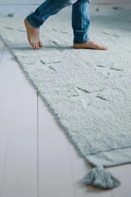 Lorena Canals, Ručne tkaný kusový koberec Hippy Stars Aqua Blue, 120x175, modrá, detská izba