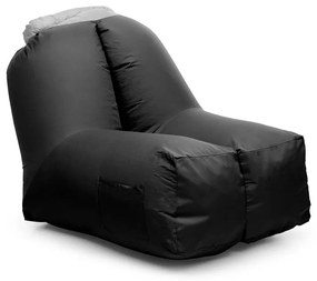 Airchair, nafukovacie kreslo, 80 x 80 x 100 cm, ruksak, prateľné, polyester, čierne