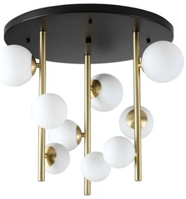 Ideal Lux - LED Luster na tyči PERLAGE 9xG9/3W/230V pr. 55 cm zlatá/biela