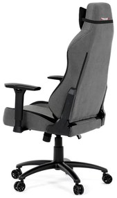 Autronic BONTEC Herné kreslo, hojdací mechanizmus, šedá látka, KA-F12 GREY2 Farba: Strieborná