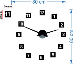 SENTOP | Veľké nástenné hodiny štvorcové I SENTOP 12P019-PLEXI HEU- analógové
