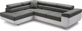 Rohová rozkladacia sedačka ALFA, 273x70/85x203, sioux 1115/lux 6, ľavý roh