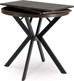 Rozkladací stôl DORIAN 80-160 cm orech/čierna