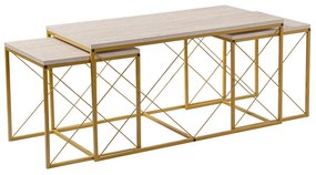 Konferenčný stolík Defne Gold Travertine