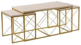 Konferenčný stolík Defne Gold Travertine