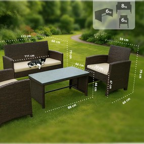 Sedacia súprava Toruba - hnedá