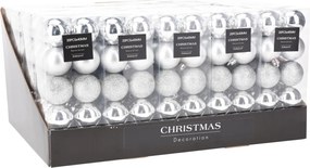 Vianočné ozdoby 20 ks, strieborné gule