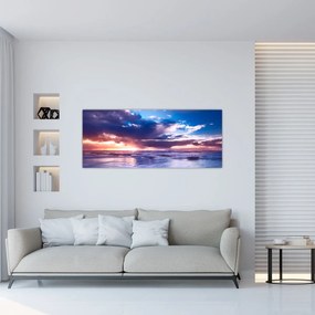 Obraz - Západ slnka pri mori (120x50 cm)
