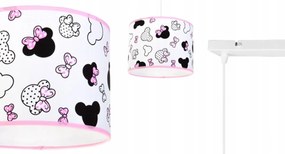 Detské závesné svietidlo Minnie, 2x textilné tienidlo so vzorom