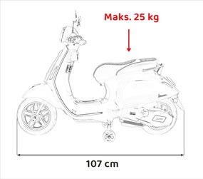 Ramiz Vespa Scooter ROMA Biela Detský motocykel