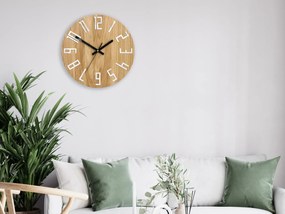 Nástěnné hodiny Slim Dub hnědo-černé