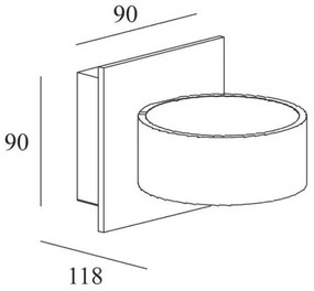 Lucide 17211/01/12 - Nástenné svietidlo BOK 1xG9/28W/230V
