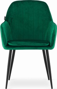 AKCIA Zelená zamatová stolička LUGO II. akosť