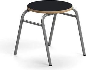 Stolička ALTUS, výška 380 mm, strieborná/antracit