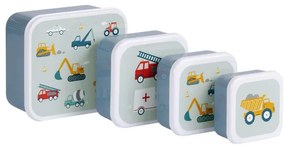 Sada 4 krabičiek na obed a desiatu vozidlá