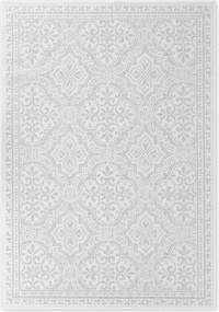 Kusový koberec Duet 106251 Rosel White/Gray - na von aj na doma, 200x290, šedá, chodba / predsieň, NORTHRUGS