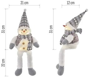 LED Vianočná dekorácia 6xLED/3xAA snehuliak