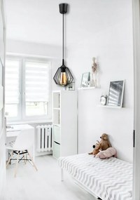 Závesný stropný lumper LED E27 nastaviteľný 0-100 cm hliníkové tienidlo