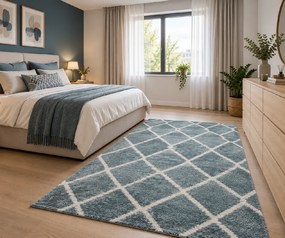 Koberec Boho 613 BLUE/CREAM rozmery koberec: 120x170 cm