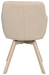 Béžové čalúnené jedálenské kreslá v súprave 2 ks Alison – Rowico