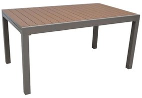 Asko a.s. CALVIN 341- záhradný rozkladací stôl farba: hnedá, hliník + polywood