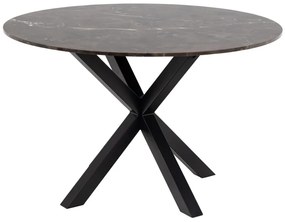 Actona Okrúhly jedálenský stôl Heaven 120 cm hnedý mramor