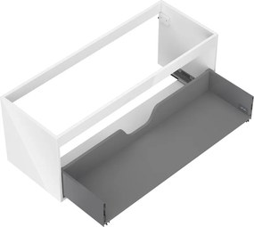 Mexen Box-A, závesná skrinka 120 cm, 1 zásuvka, biela lesklá, 91AX0-1200-470-1-00