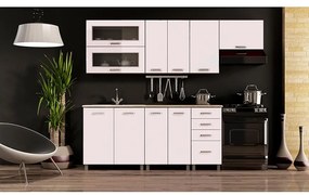 Kuchynská linka Lucjan 240 bez dosky biely lesk