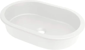 Deante Silia, granitové umývadlo na zapustenie zdola 588x390x145 mm, biela matná, DEA-CQS_AU6U