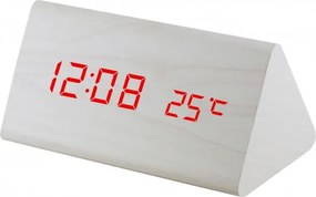 Digitálny LED budík s dátumom a teplomerom EuB8465 RED WH, 15cm
