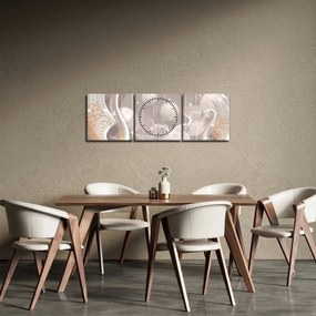 Obraz - Zakliate labute (s hodinami) (90x30 cm)